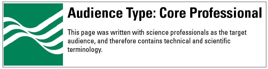 Audience type: core professional. This page was written with science professionals as the target audience.