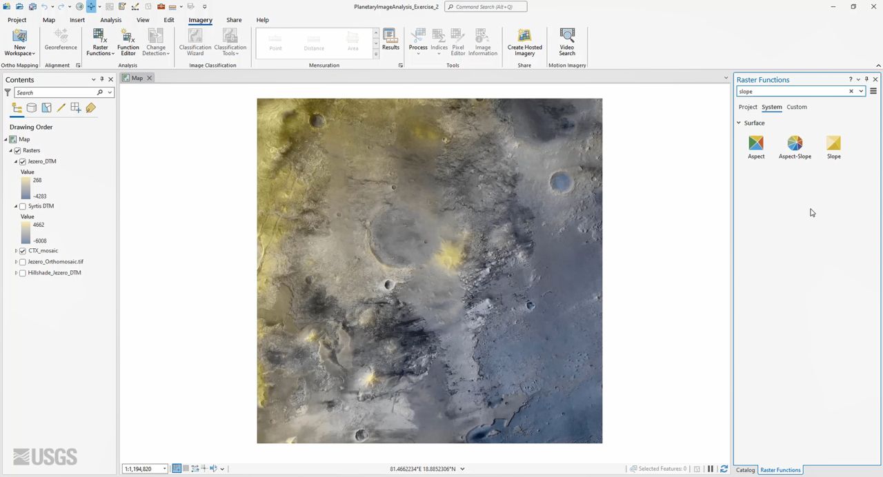 Still frame from demo video showing how to work with rasters in ArcGIS Pro