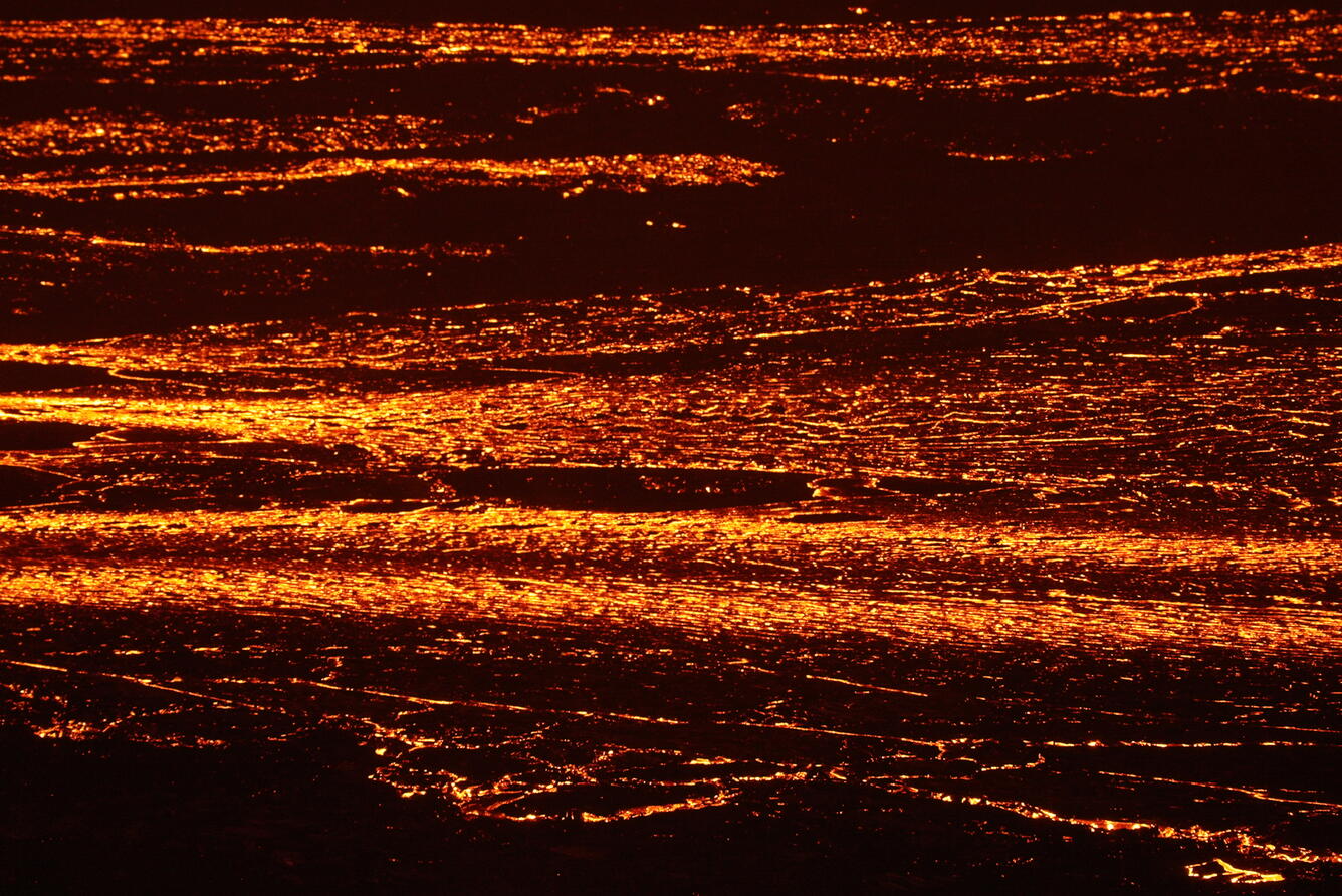 Telephoto of lava flow