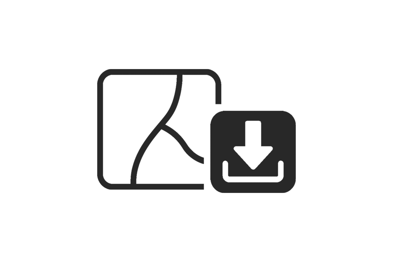 a simplified map with a download arrow beside it