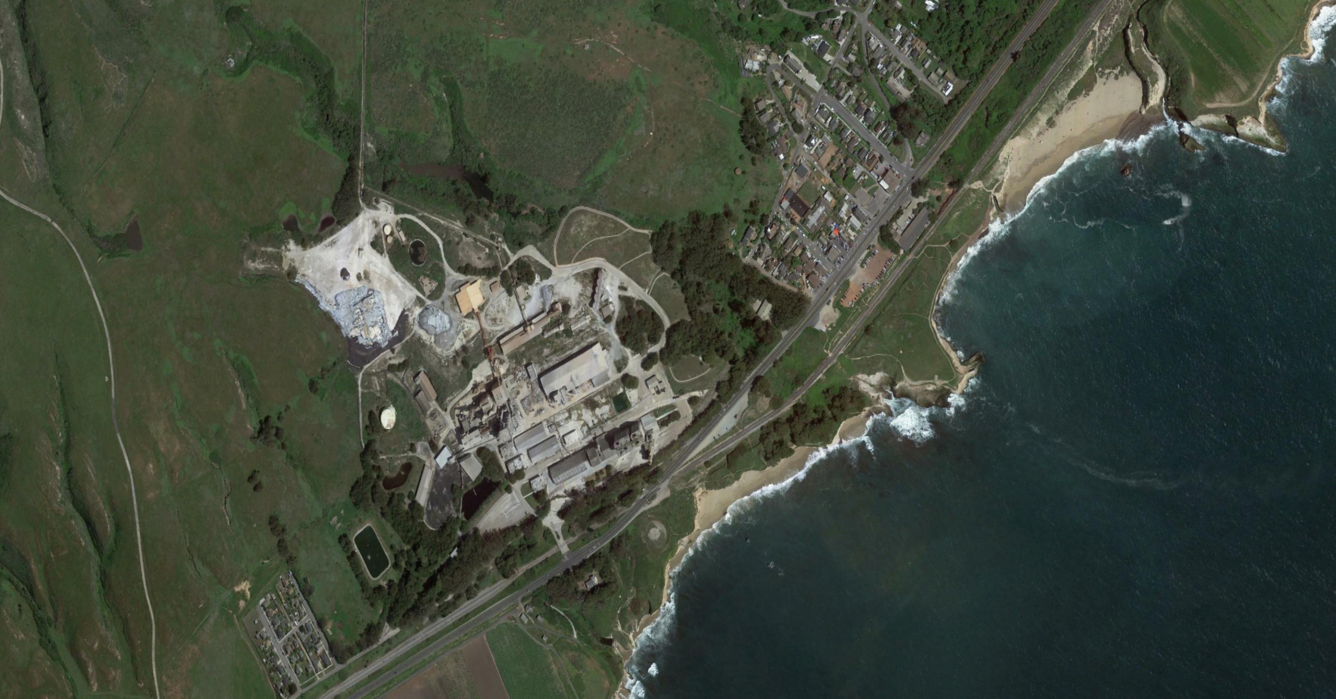 aerial shot of concrete on ground