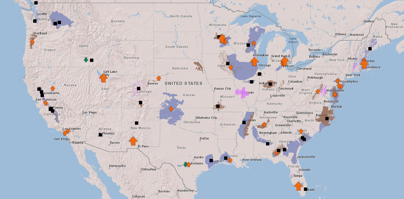 Screenshot from Decadal Change in Groundwater Quality application