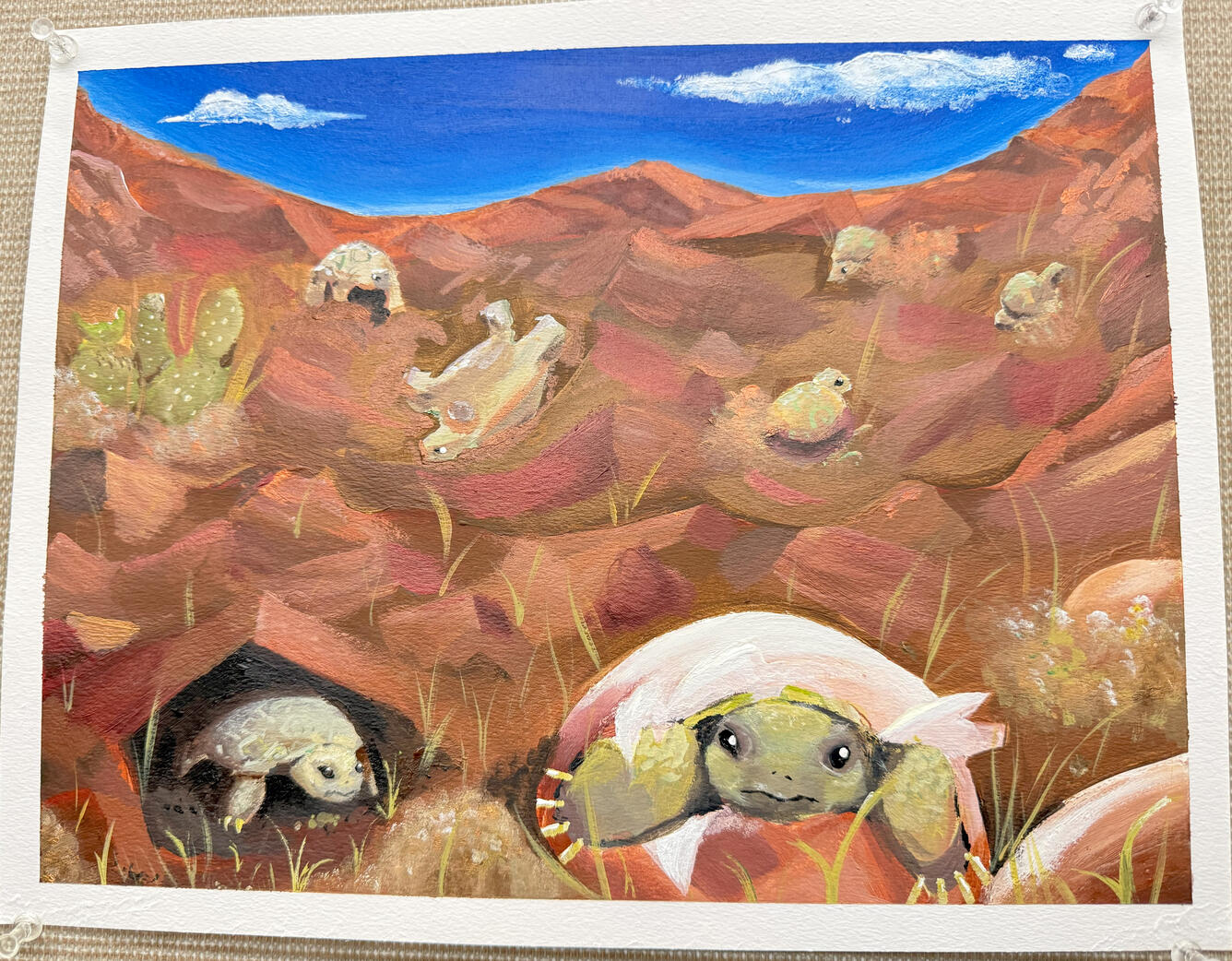 Illustration by Reggie created in collaboration with Sarah Birchard, USGS, during Flagstaff Arts and Leadership Academy Project Based Learning course during Fall 2025. The artwork was displayed at the USGS campus during the Art of Inquiry exhibit on September 22, 2025. 
