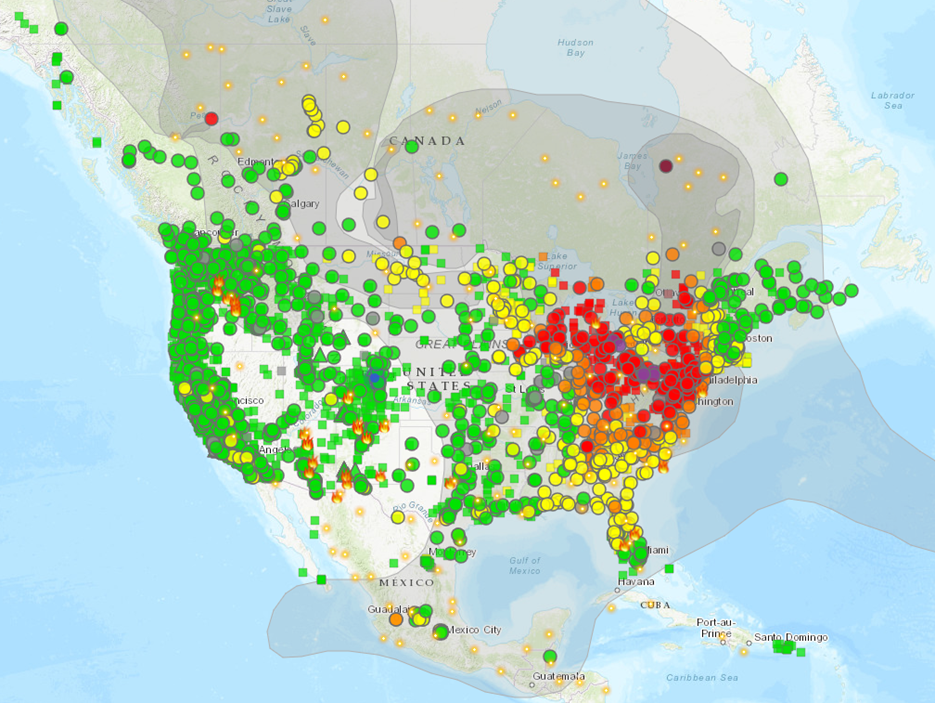 Air Quality Map of the U.S.