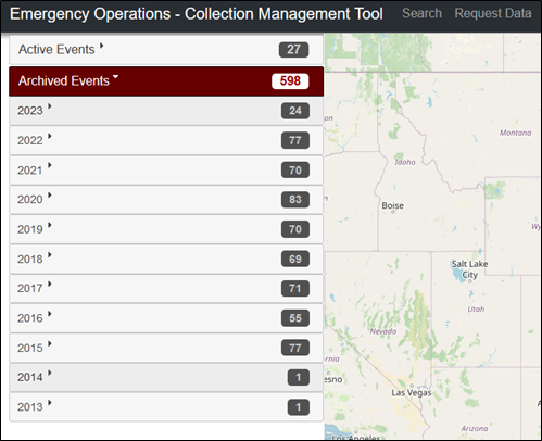 CMT Archived Event List