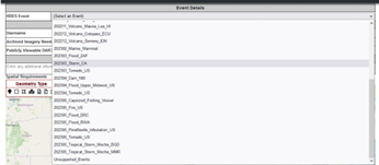 CMT Active Event List