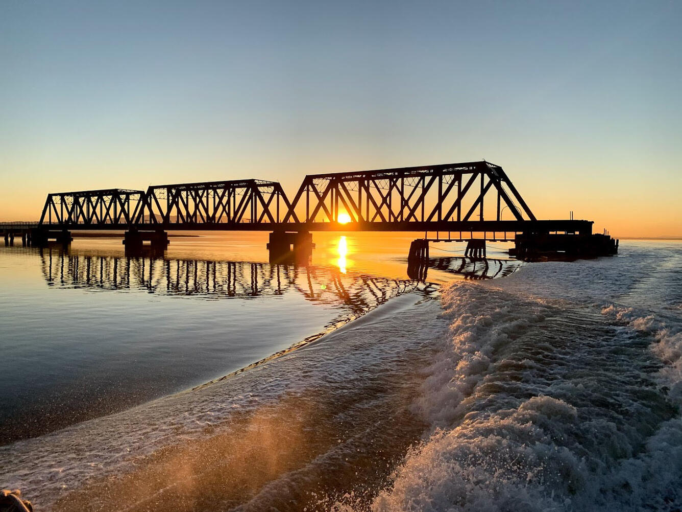 Dumbarton bridge at sunrise