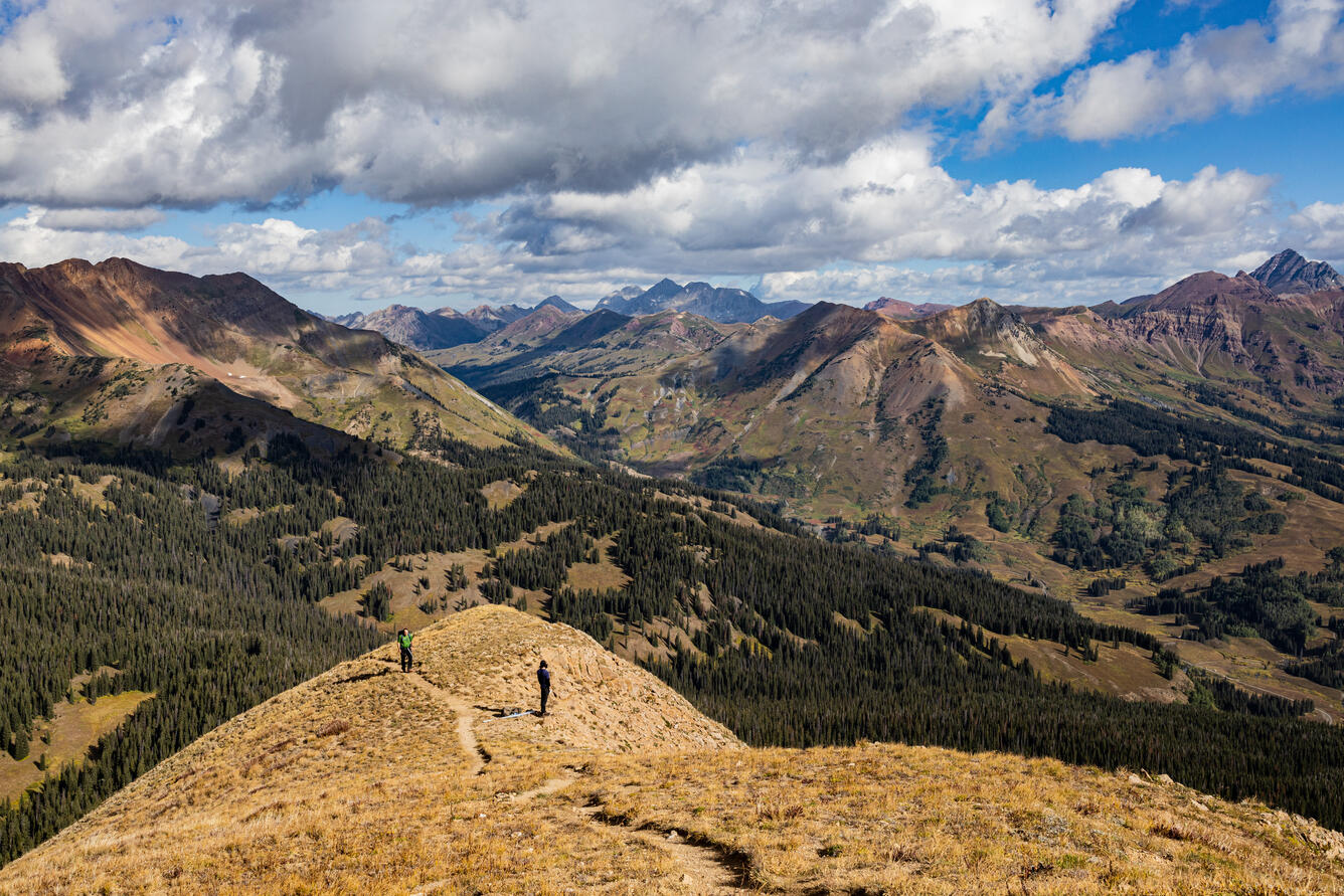 View of the East River Valley from the shoulder of Gothic Mountain, Colorado