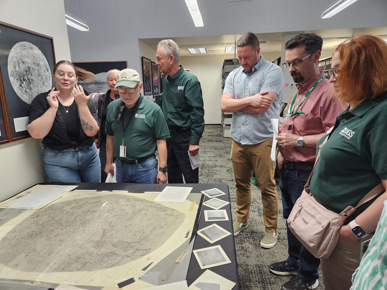 Tour Stop: Visitors explore Astrolink holdings at Astogeology Science Center