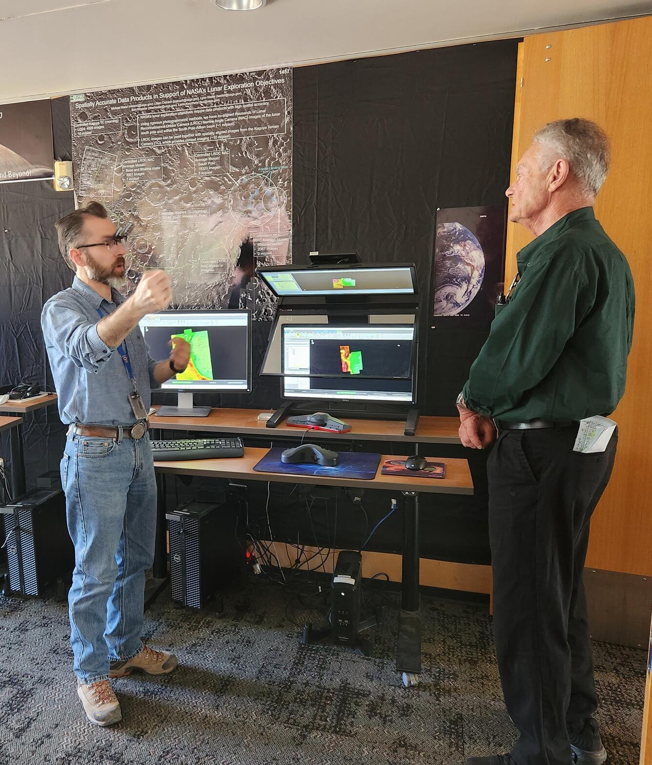 Visitors engaged with Astro’s photogrammetric workstations