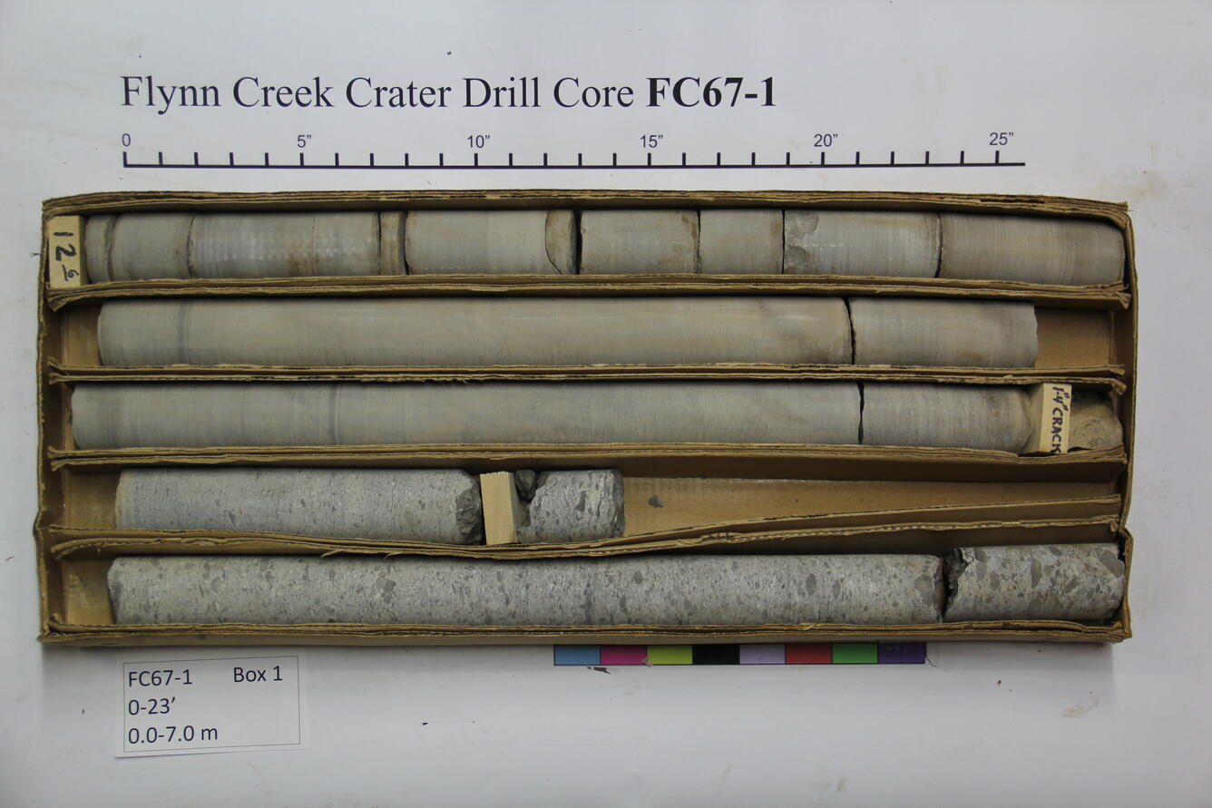 Flynn Creek Drill Core 67-01: Box 1