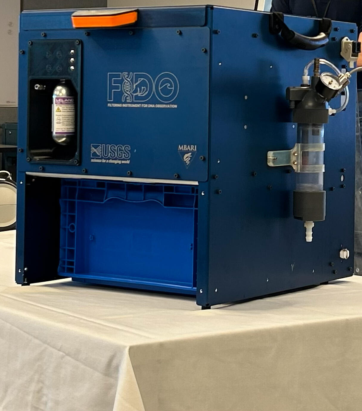 The exterior of FIDO, a new environmental DNA sampler