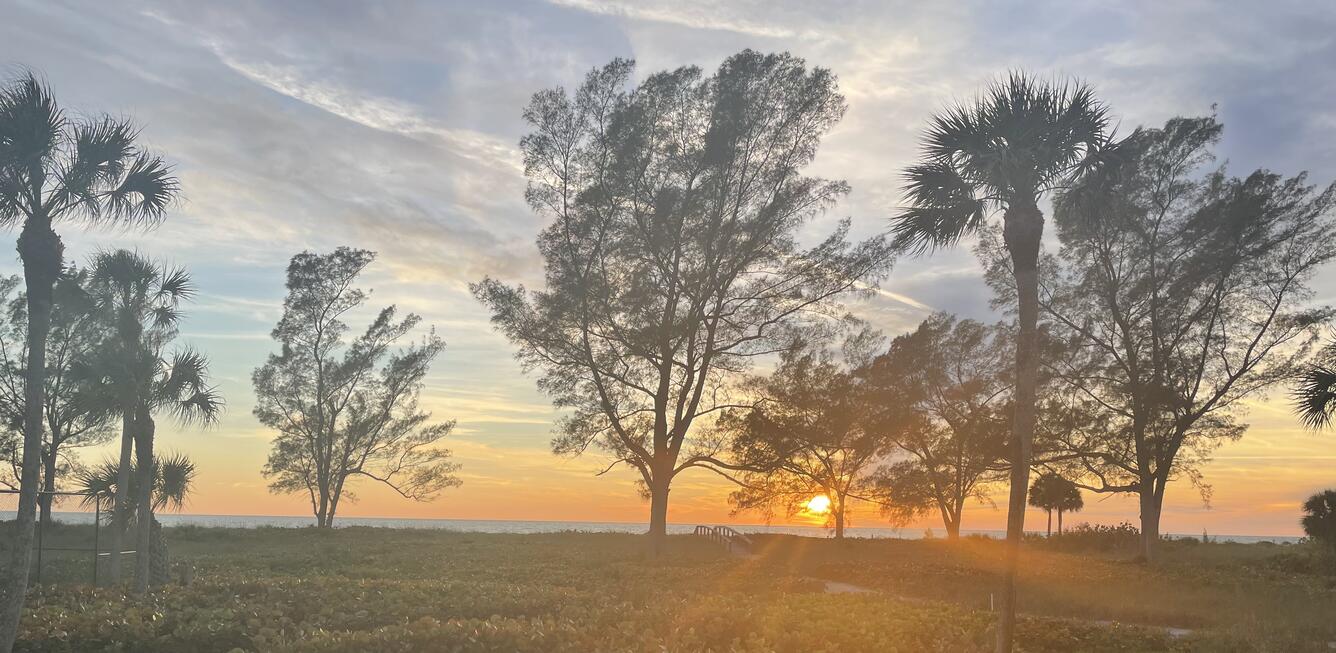 A sunset near the Florida coast