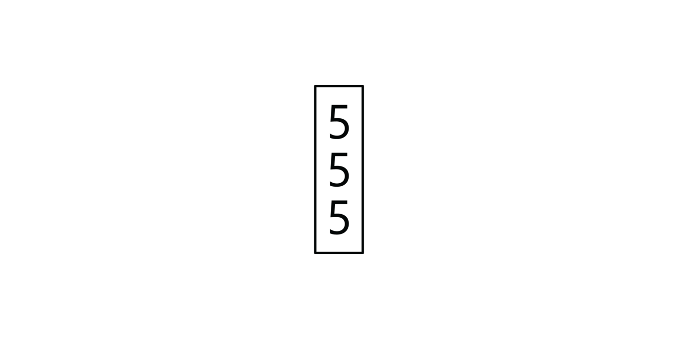 A vertically oriented rectangle with a black outline and black number that identifies the route. ` 