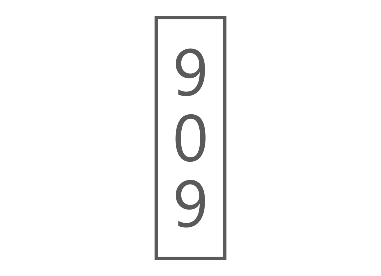 Forest Service Road Symbol which consists of a vertical rectangle with a gray outline and a gray number identifying the road 