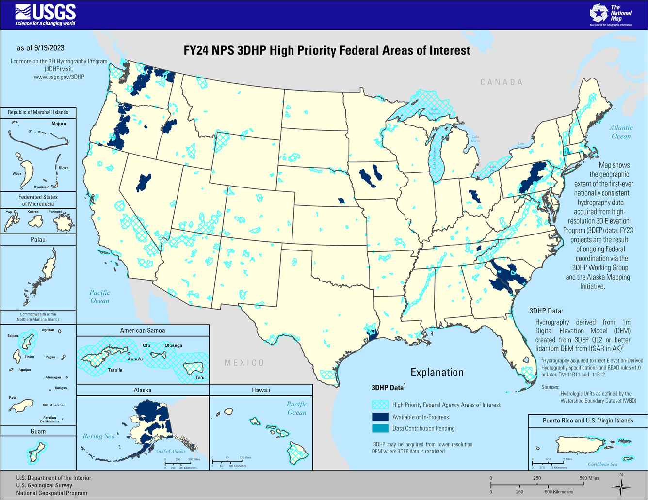 FY24 DCA Map 3DHP-F NPS High Priority Areas of Interest