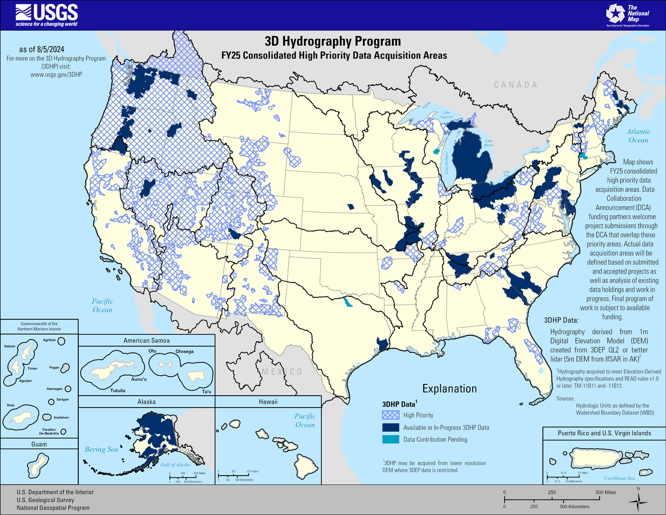 FY25 DCA 3DHP-F Consolidated High Priority Data Acquisition Areas