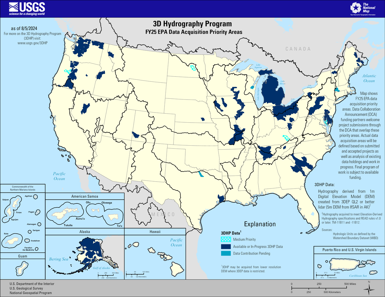 FY25 DCA 3DHP-G EPA Data Acquisition Priority Areas