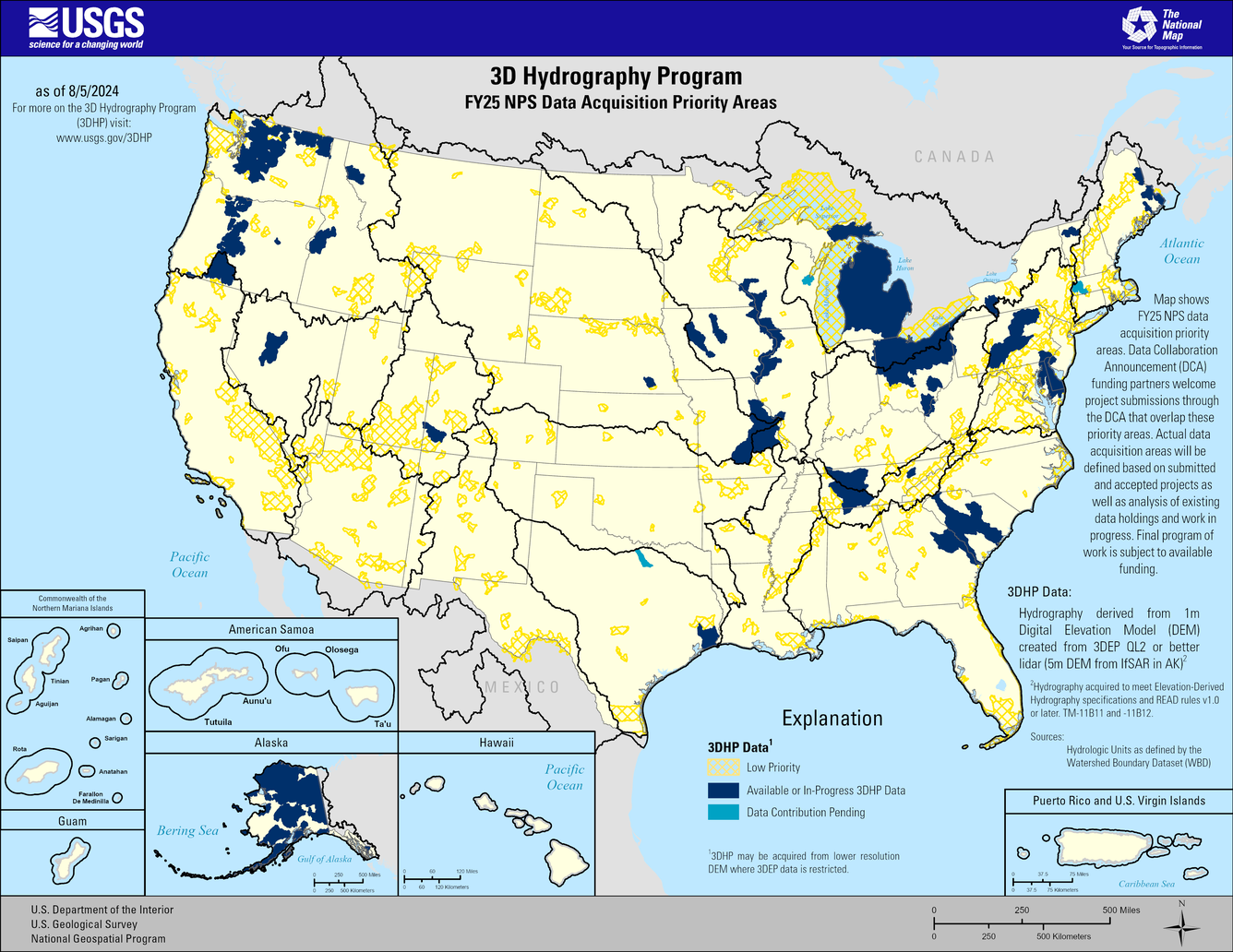 FY25 DCA 3DHP-G NPS Data Acquisition Priority Areas