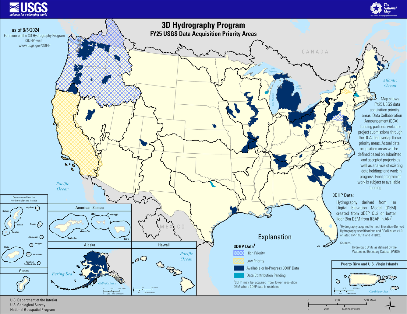 FY25 DCA 3DHP-G USGS Data Acquisition Priority Areas