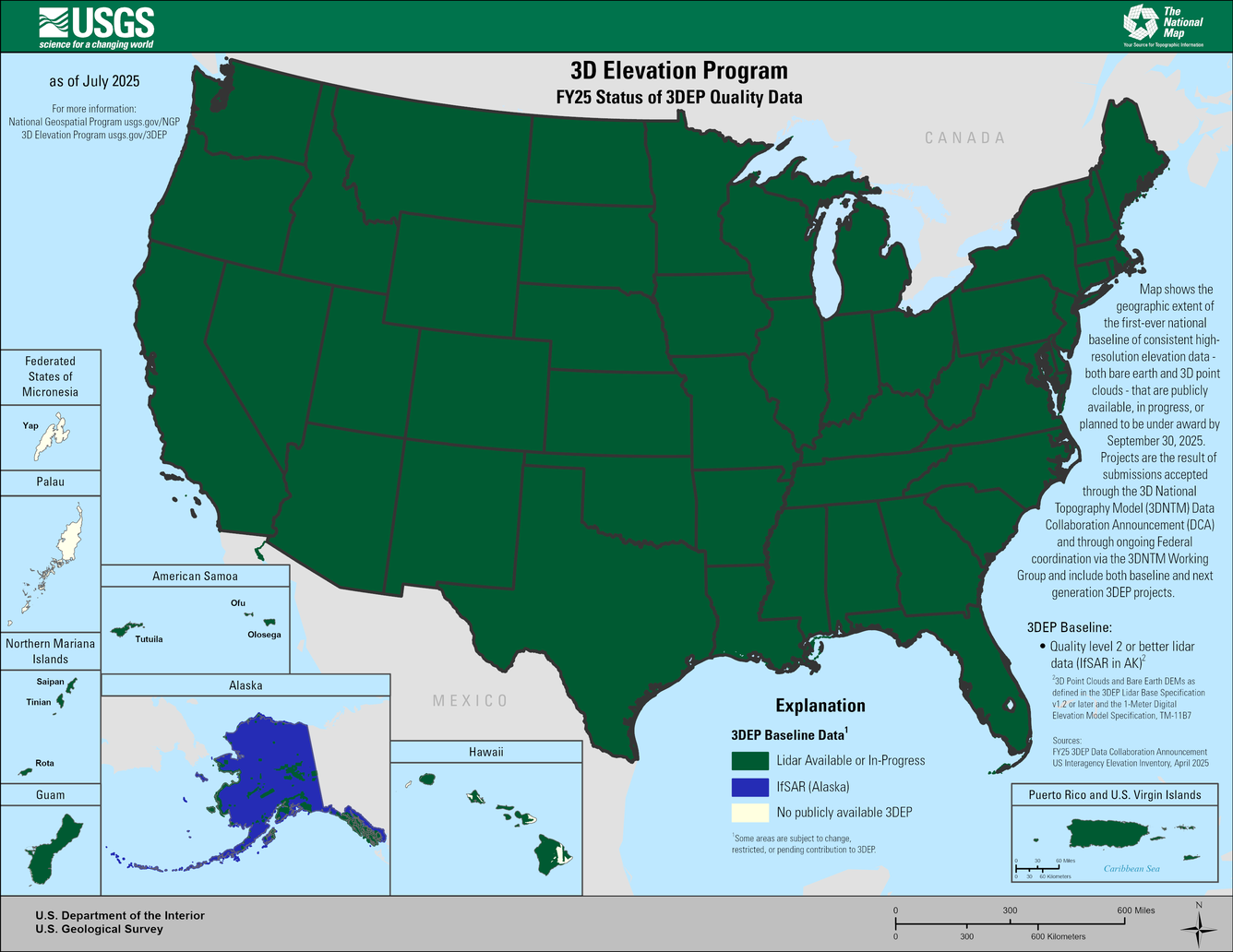 FY26 DCA 3DEP-F 3DEP Status