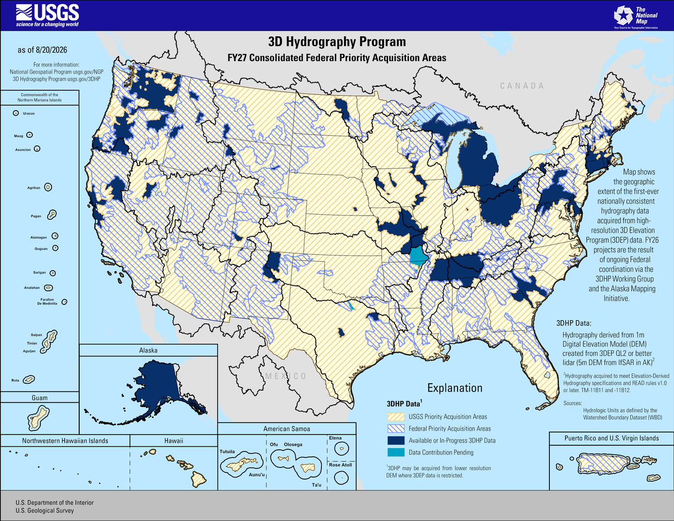 FY27 DCA 3DHP-F Consolidated Federal Priority Acquisition Areas 