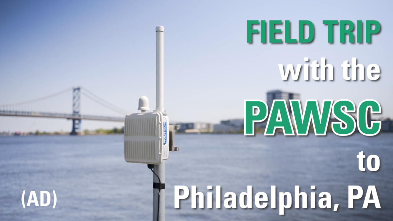 Video thumbnail for a video. Text reads: Field Trip with the PAWSC to Philadelphia PA AD. Image of sensor and bridge behind.