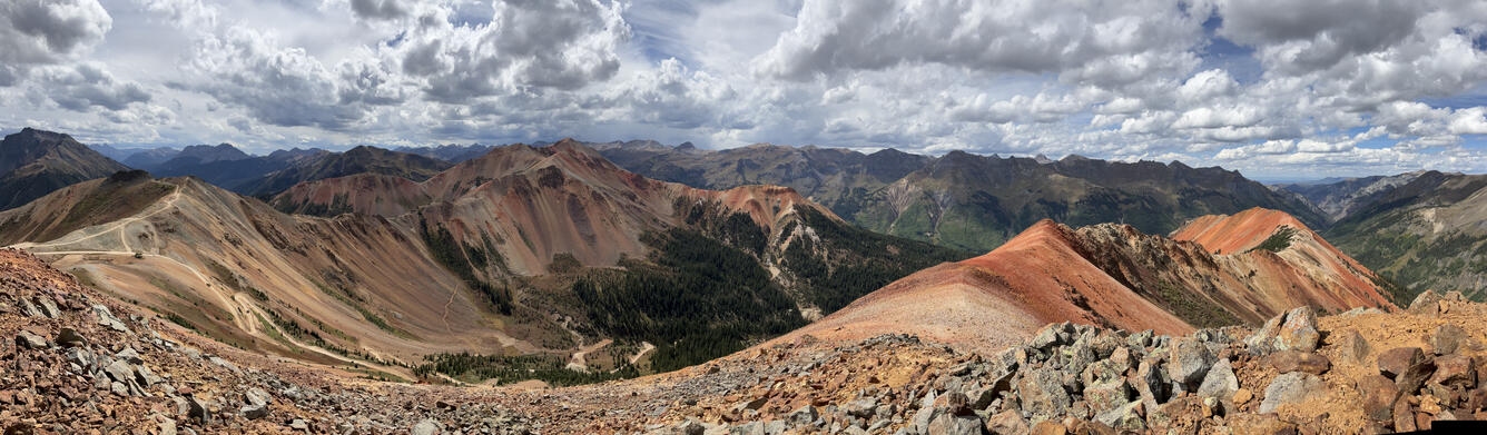 weathered mountain mining district
