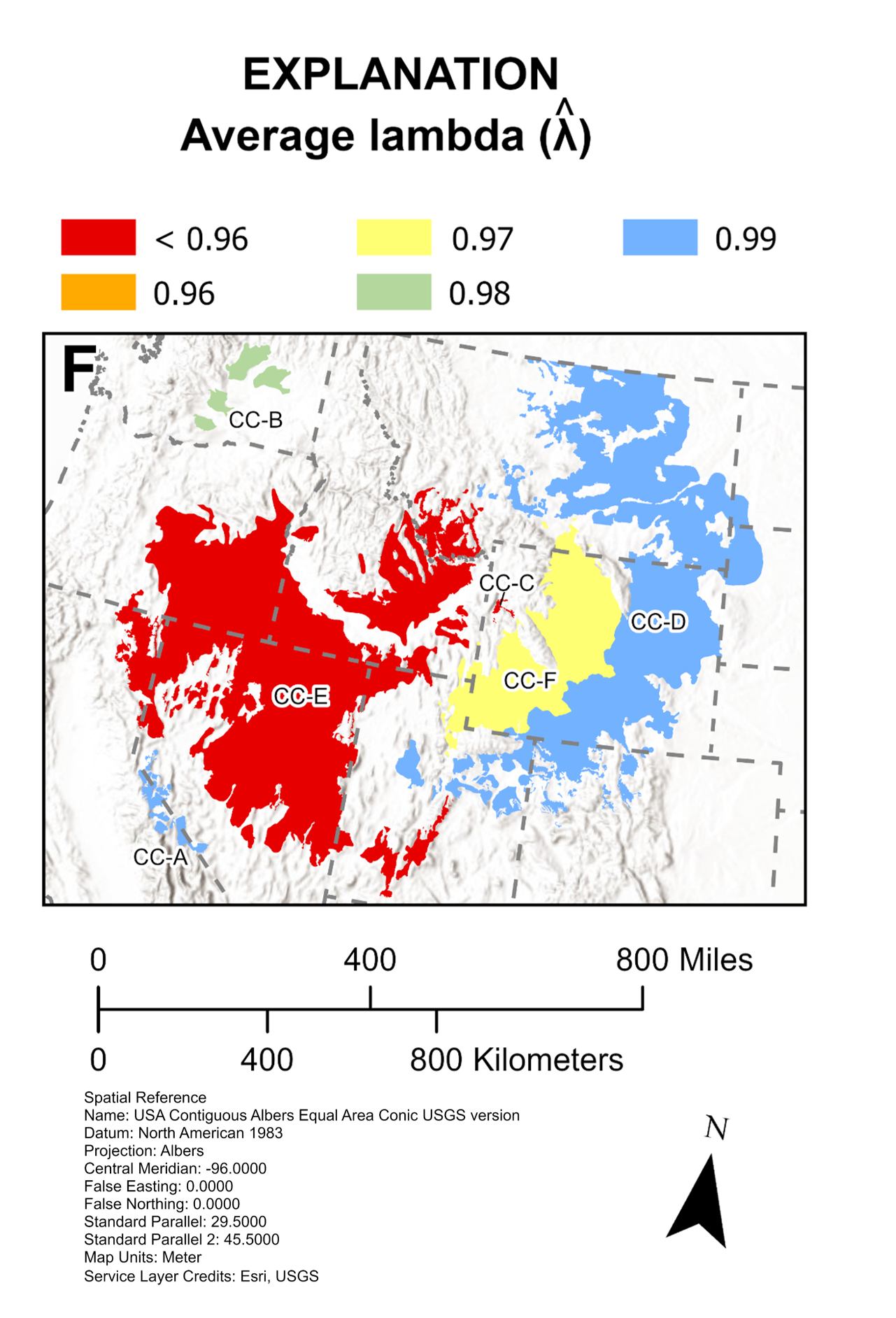 map of sage-grouse abundance across the western US