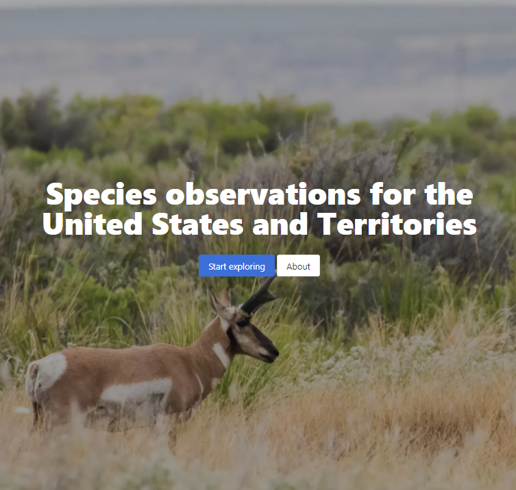Screenshot of the GBIF-US homepage.