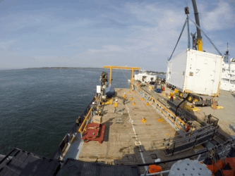 Timelapse gif of shipboard mobilization