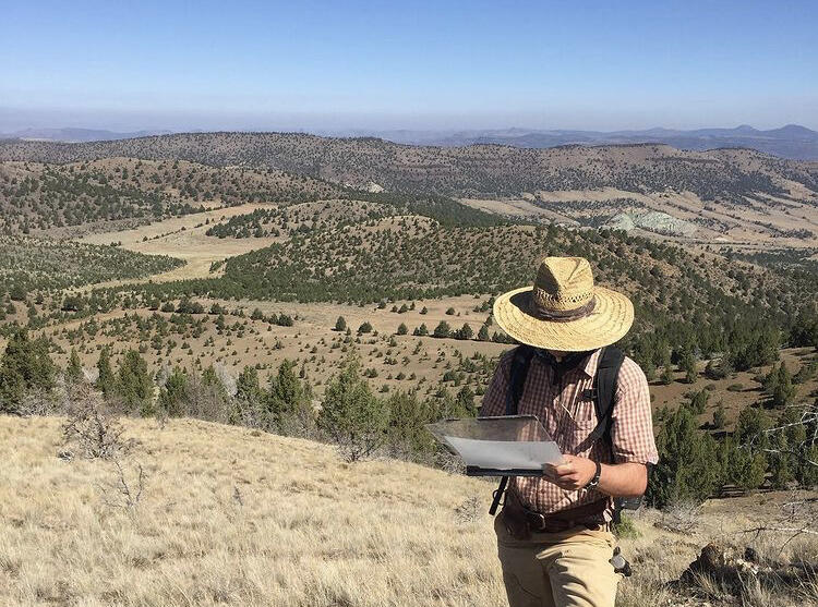 Rock formations in the distance