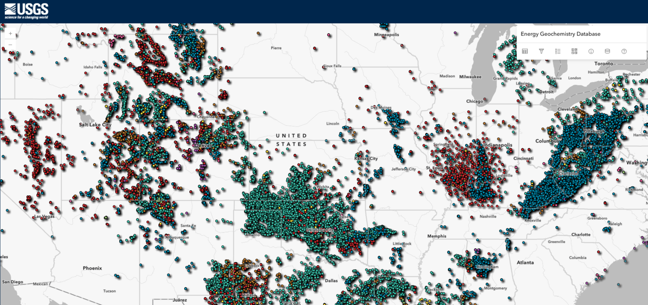 Energy Geochemistry Database Explorer Screenshot