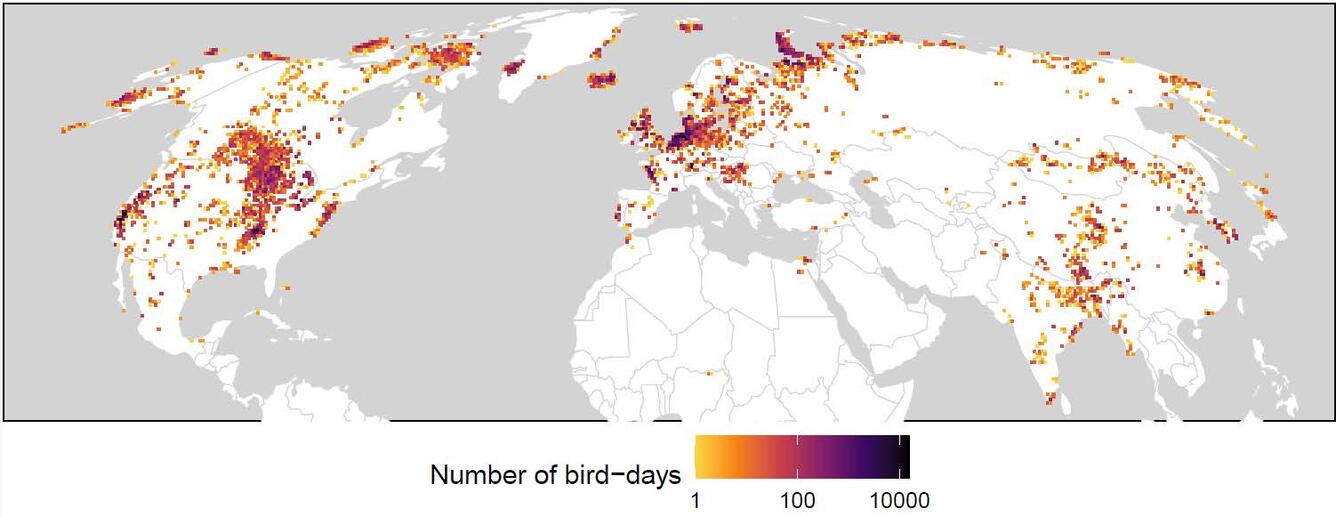 Color coded display of waterfowl telemetry data