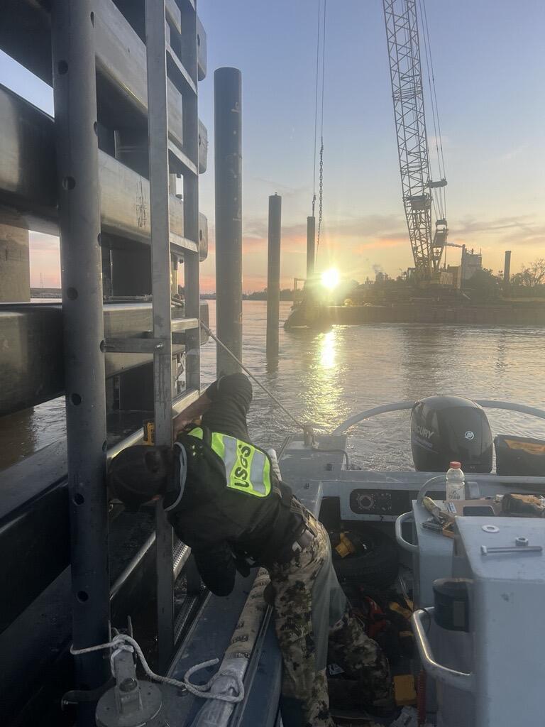 USGS Hydrologic Technician on the Savannah River