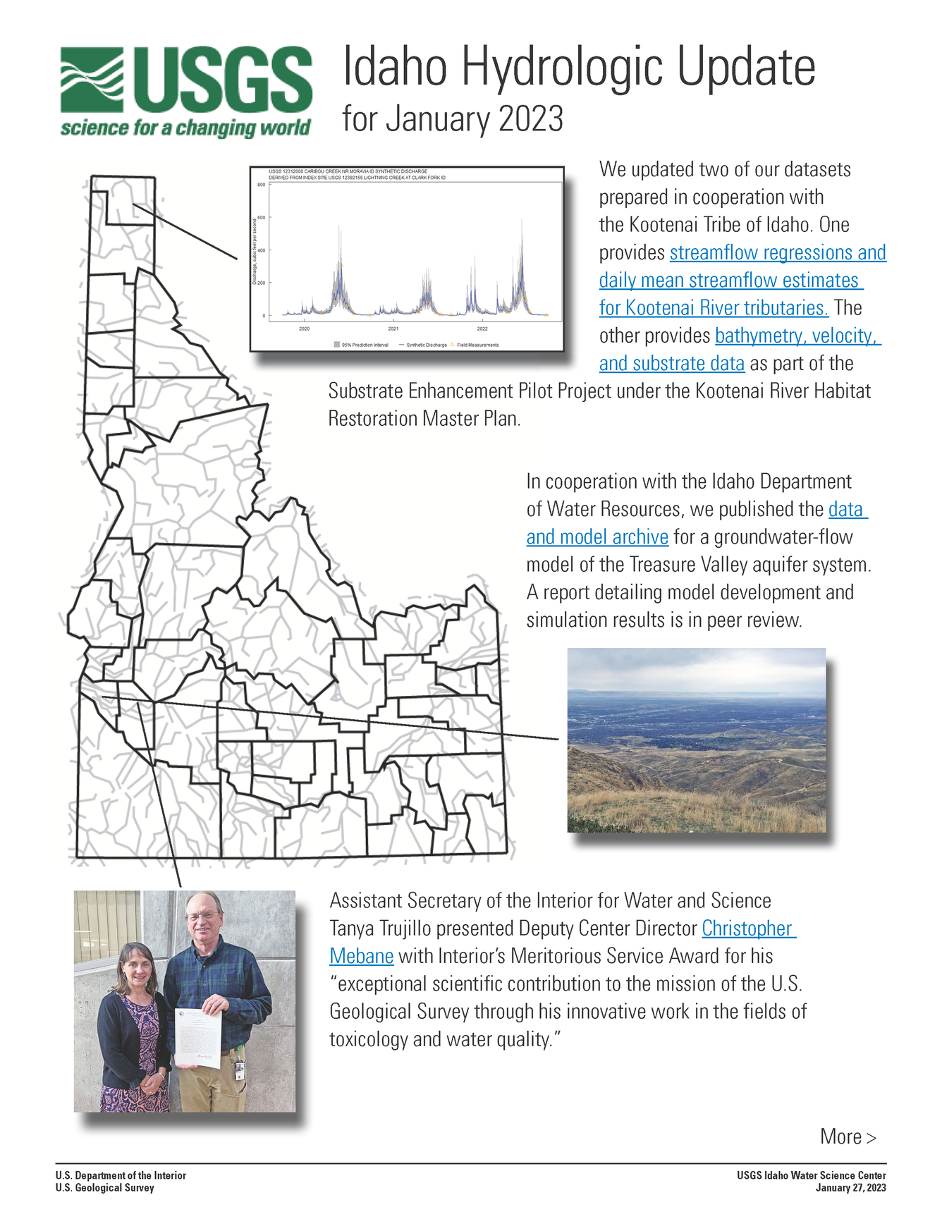 Idaho Hydrologic Update, January 2023
