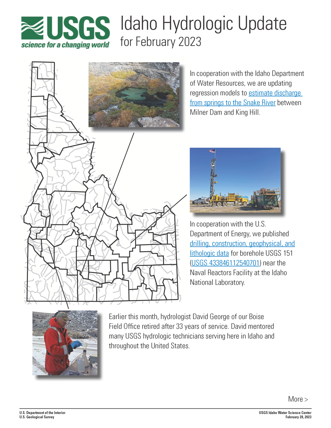 Idaho Hydrologic Update, February 2023