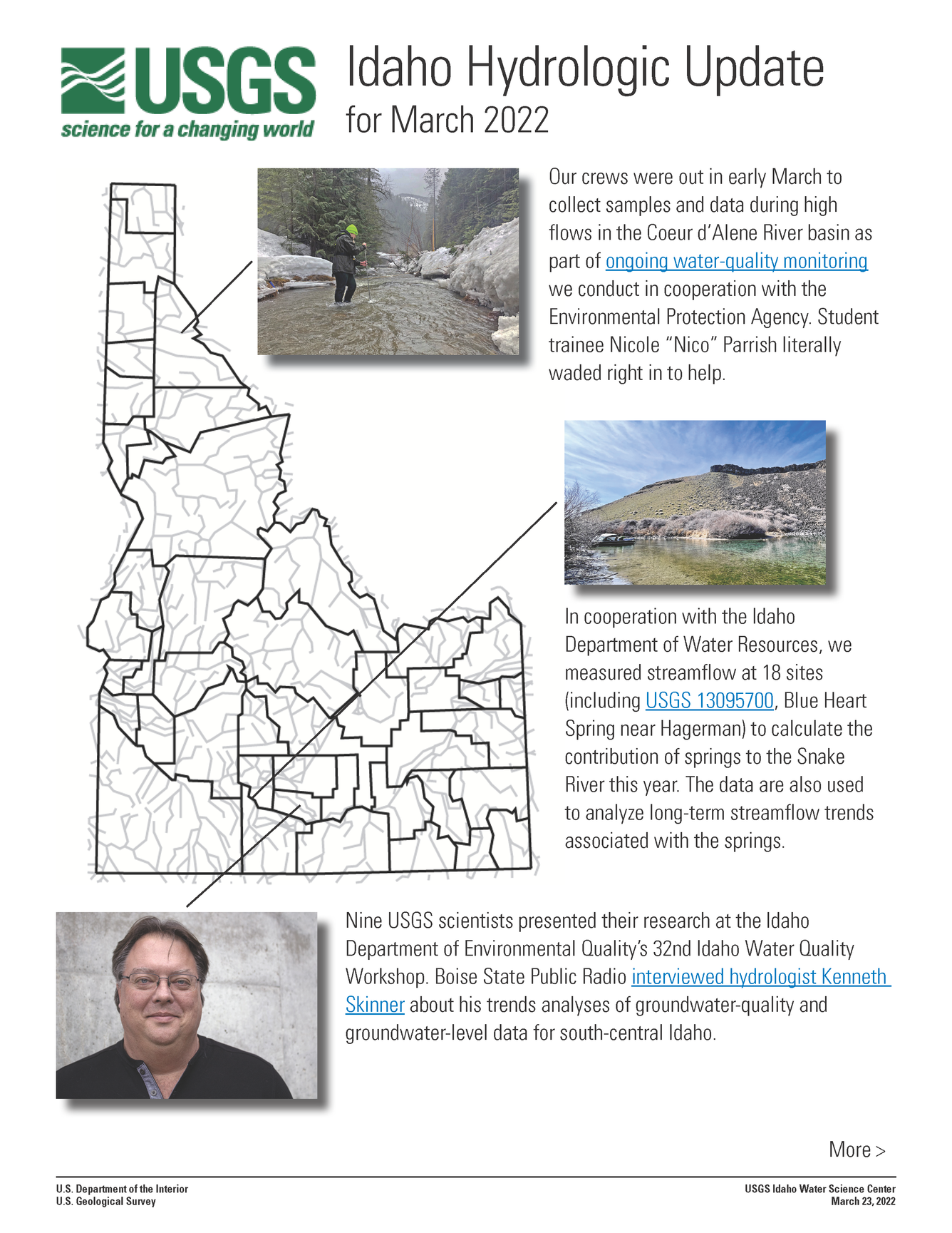 Idaho Hydrologic Update, March 2022
