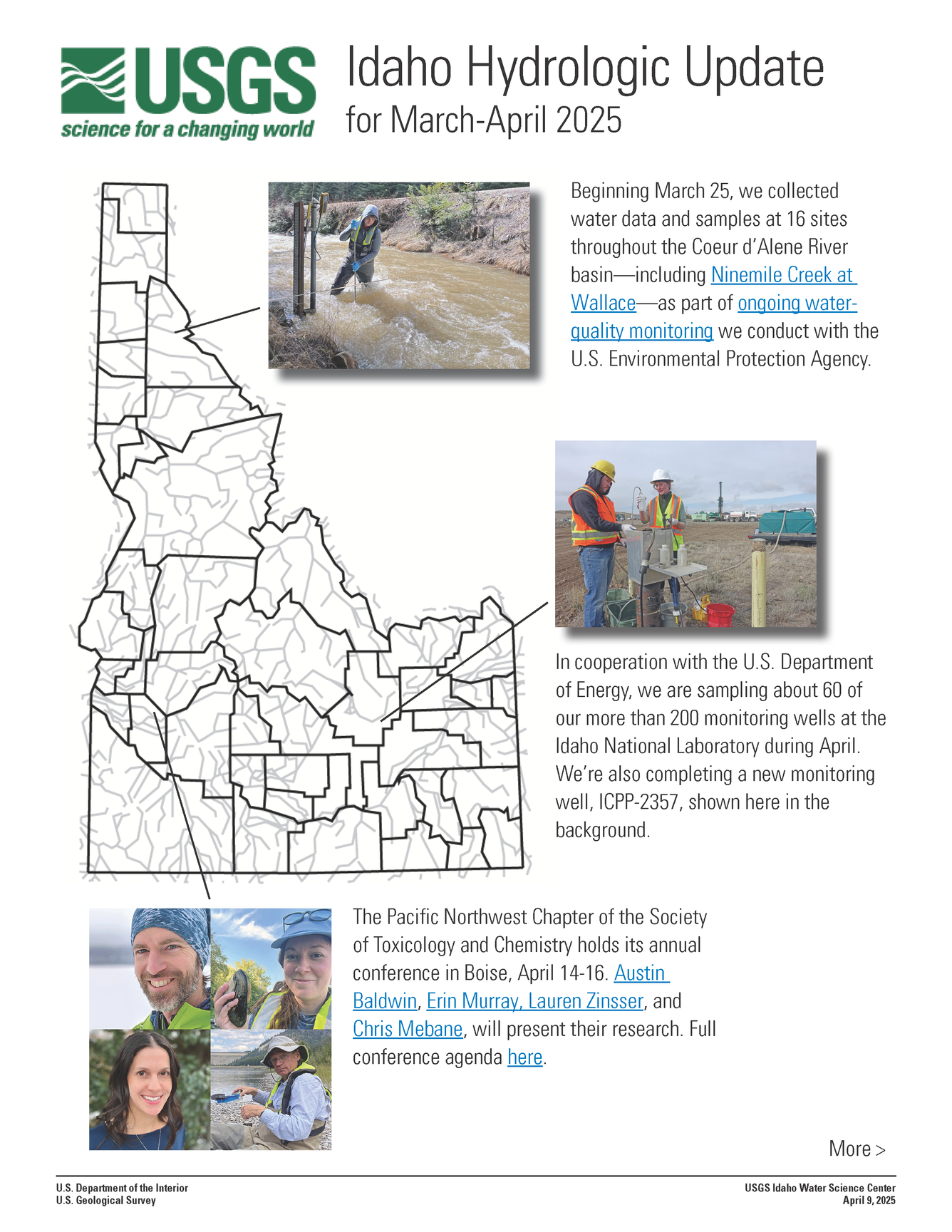 Idaho Hydrologic Update, March-April 2025