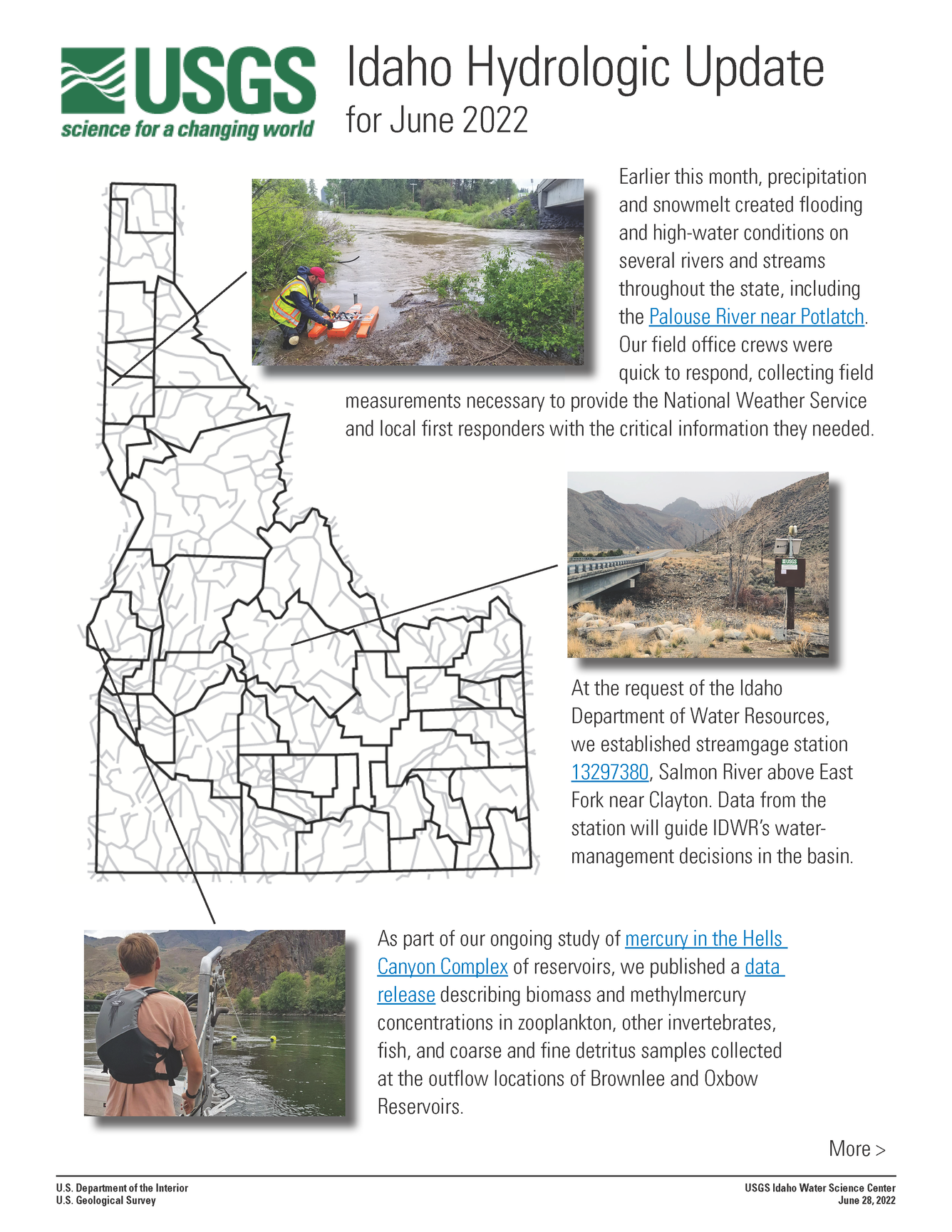 Idaho Hydrologic Update, June 2022