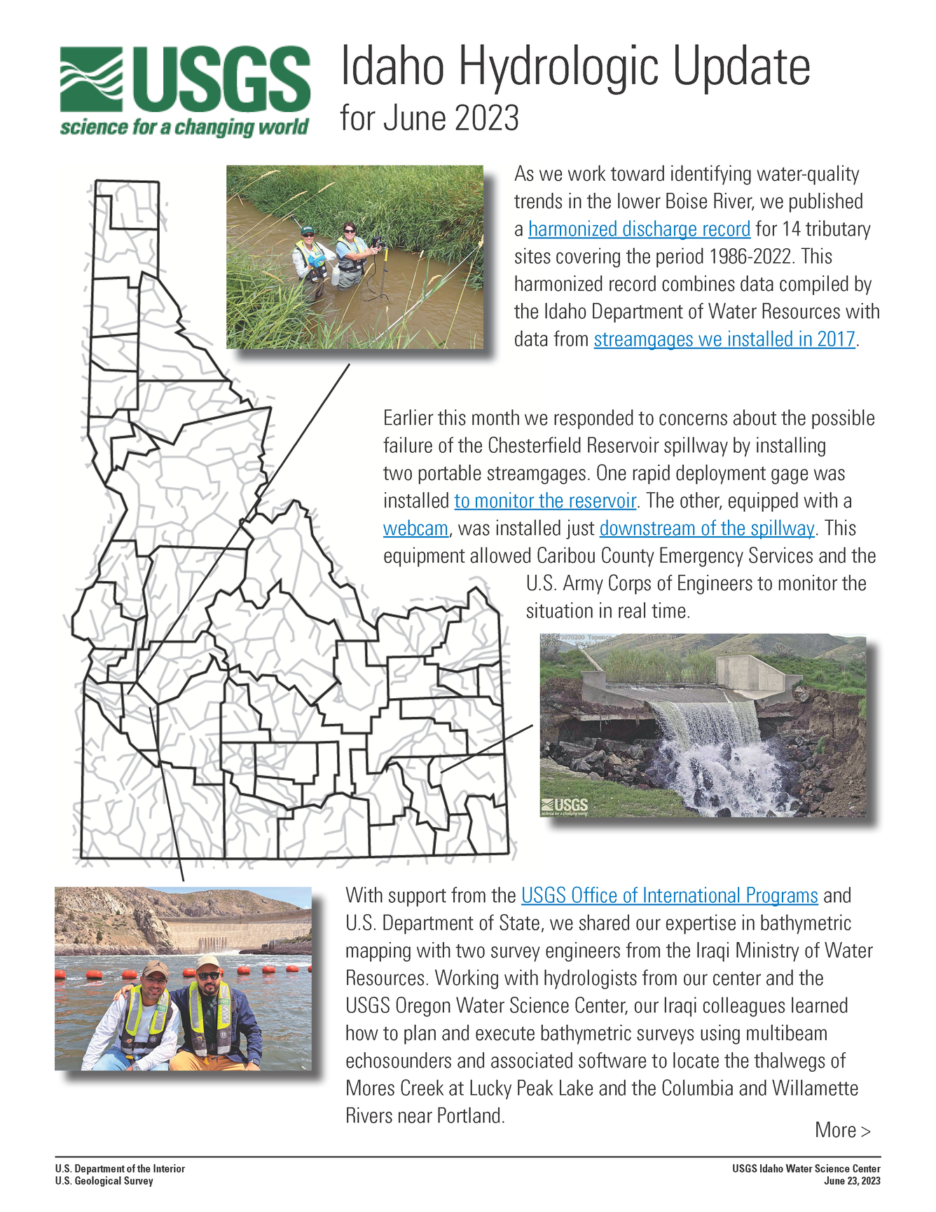 Idaho Hydrologic Update, June 2023