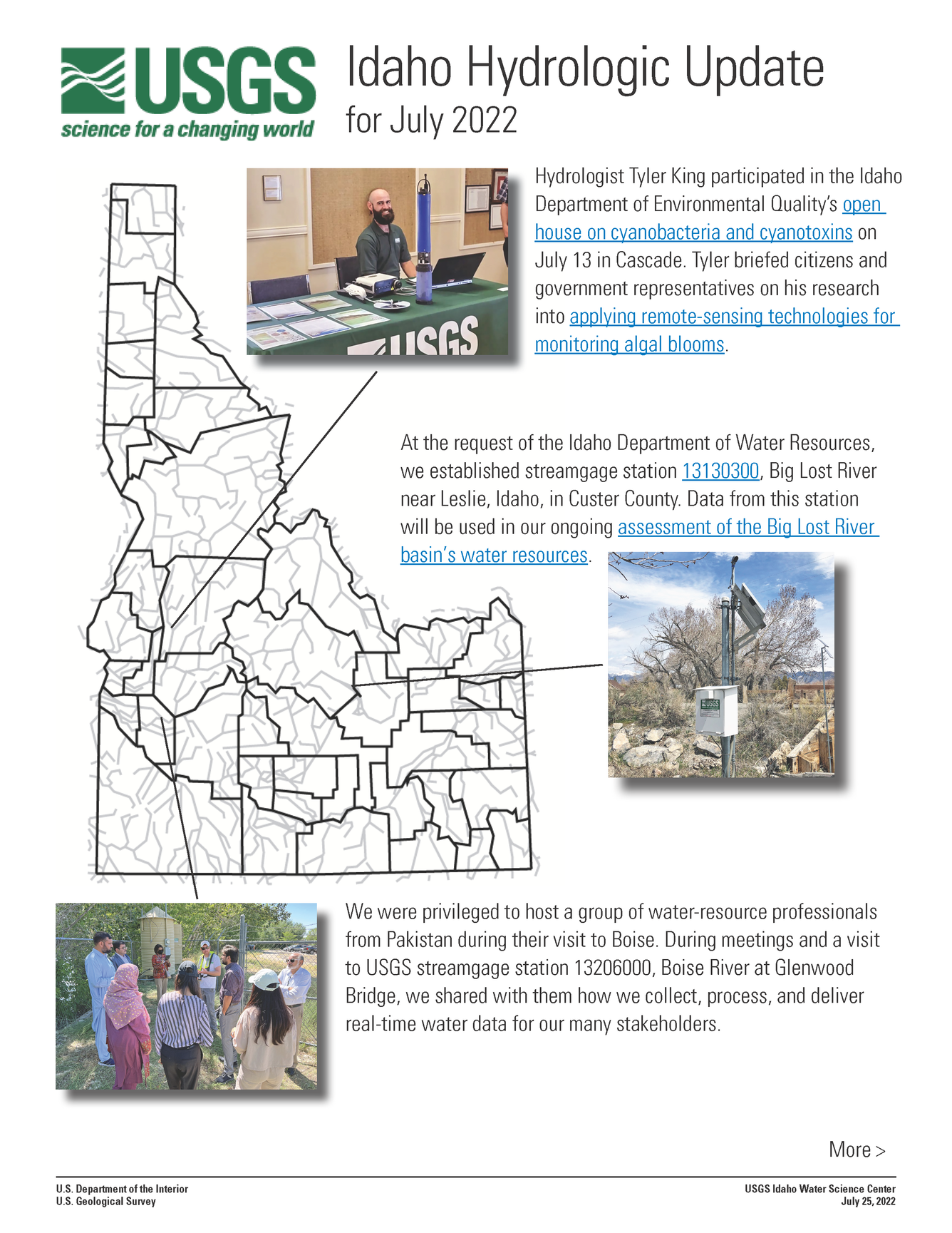 Idaho Hydrologic Update, July 2022