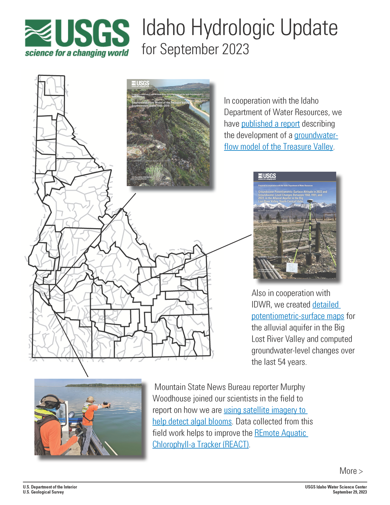 Idaho Hydrologic Update, September 2023