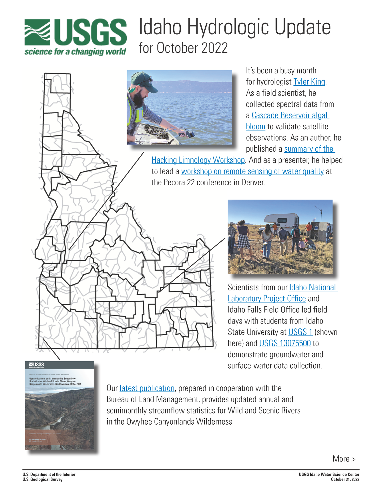 Idaho Hydrologic Update, October 2022