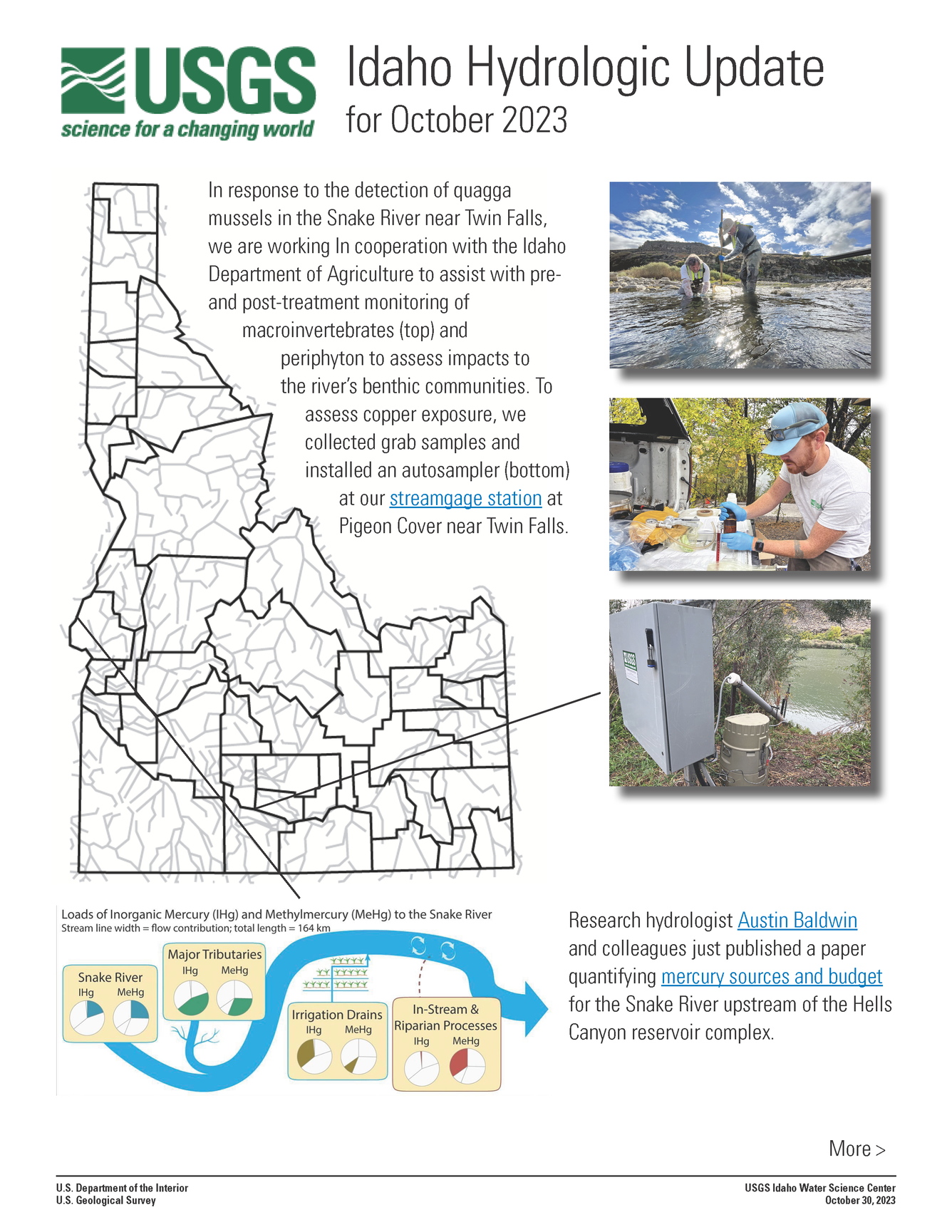 Idaho Hydrologic Update, October 2023