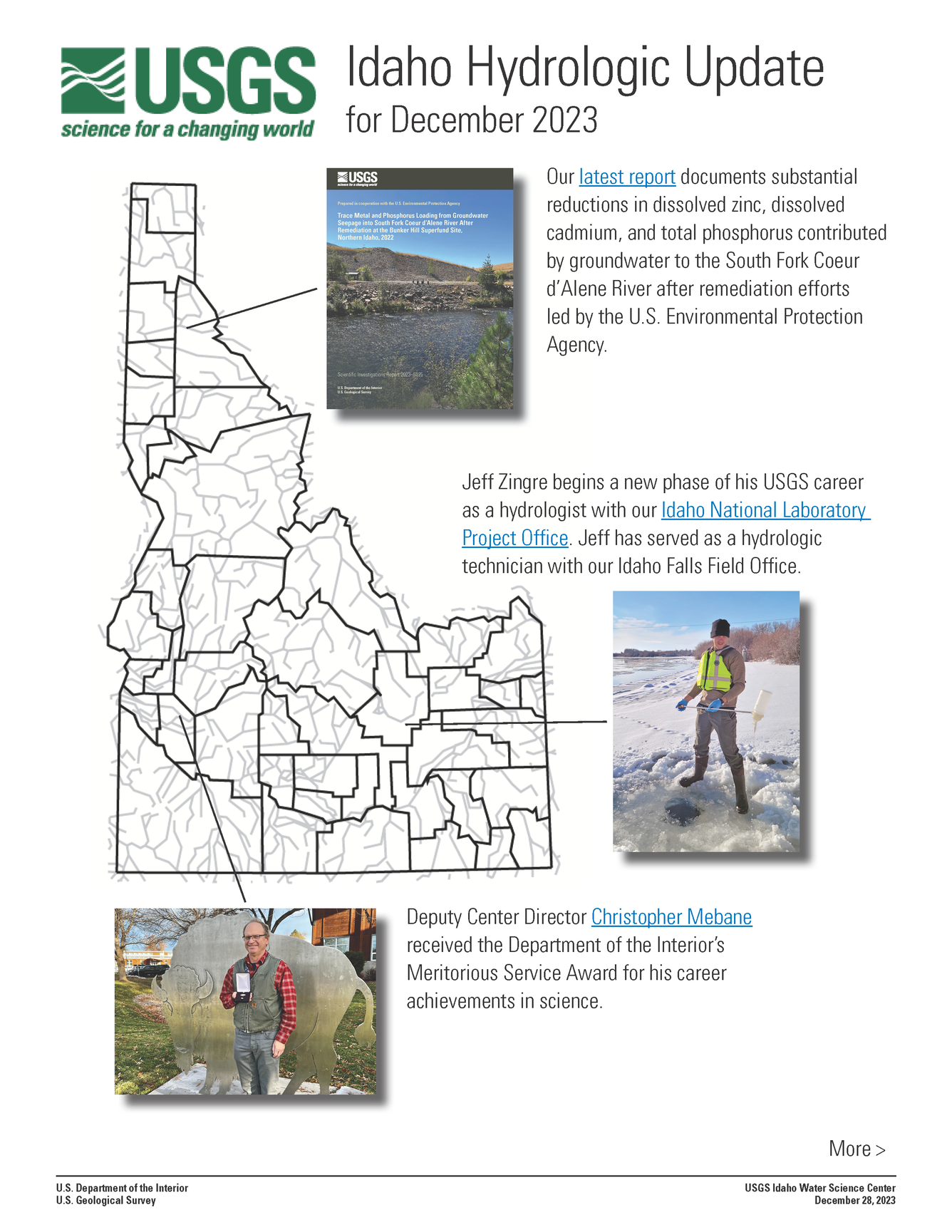 Idaho Hydrologic Update, December 2023