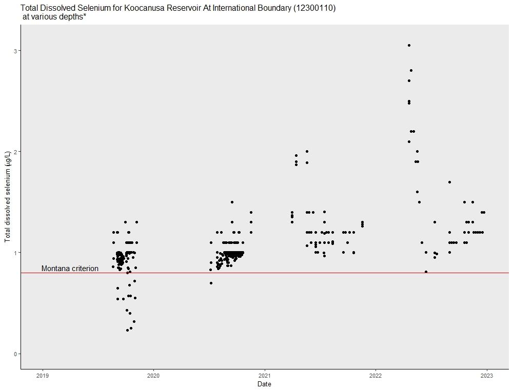 Total Dissolved Selenium for USGS site 12300110