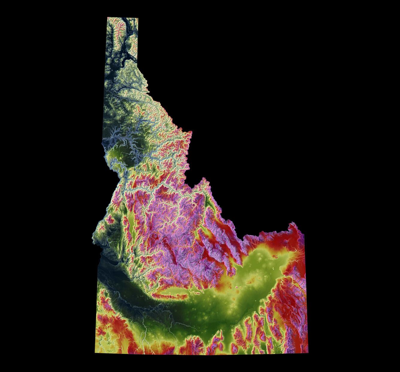 3DEP As Art - Idaho