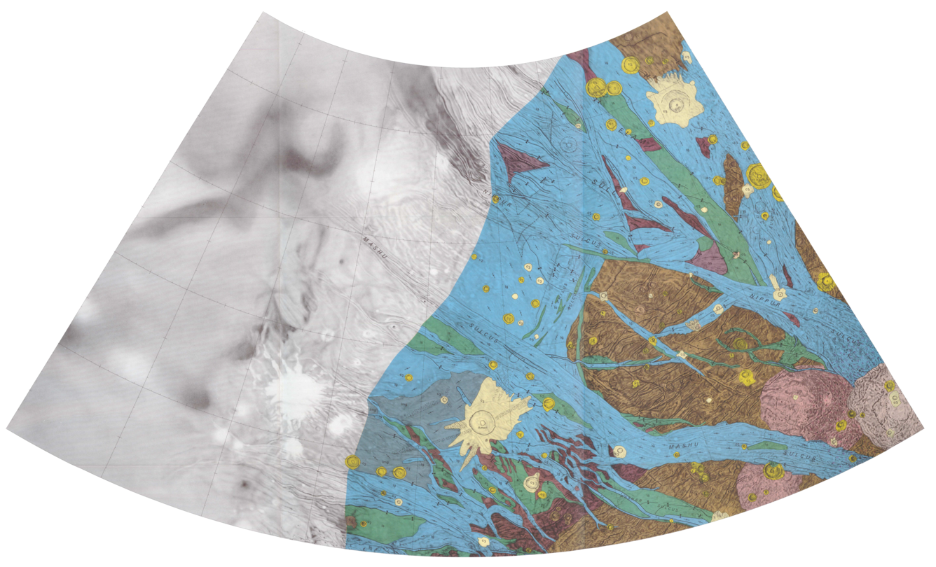 USGS IMAP 1966: Geologic map of the Philus Sulcus Quadrangle of Ganymede