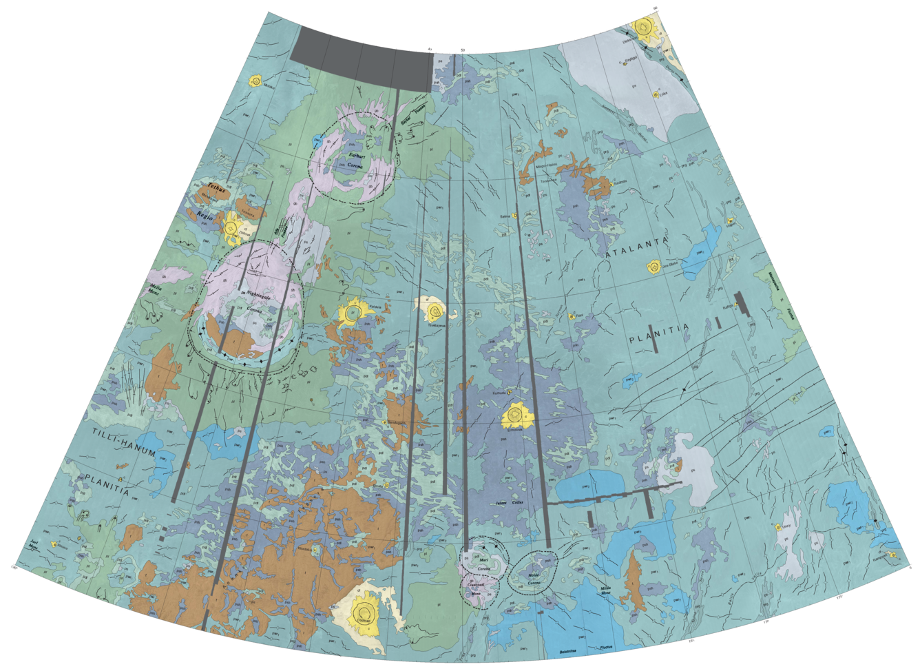 USGS IMAP 2792: Geologic Map of the Atalanta Planitia Quadrangle (V-4), Venus